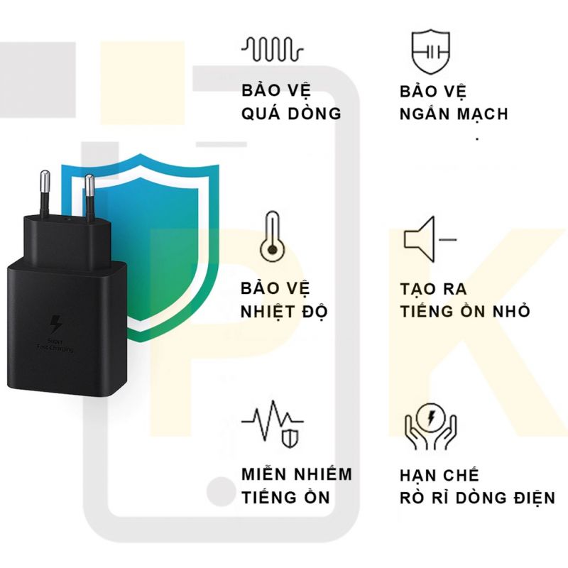 Các tính năng an toàn trên sạc nhanh 45W