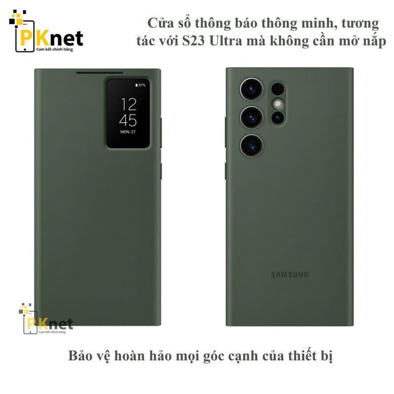 Hiện thị cửa sổ trên bao da S23 Ultra