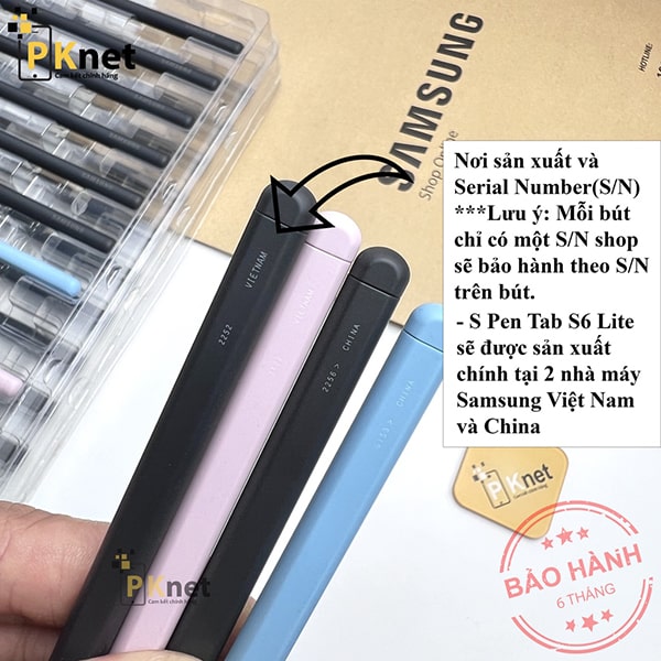 Serial number của bút S pen