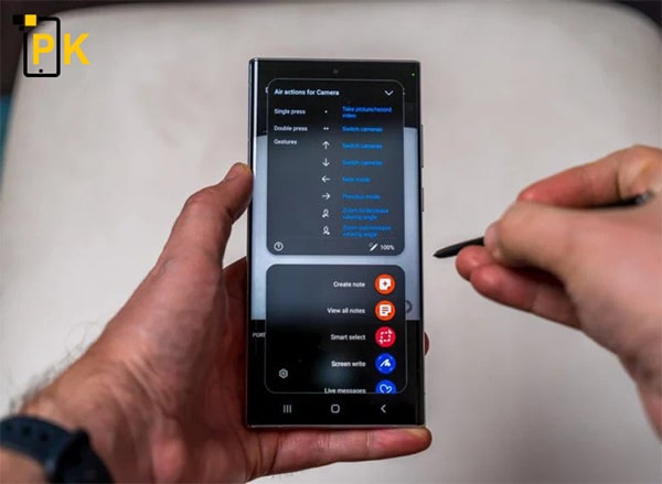 Sử dụng tính năng Air Actions trên S22 Ultra
