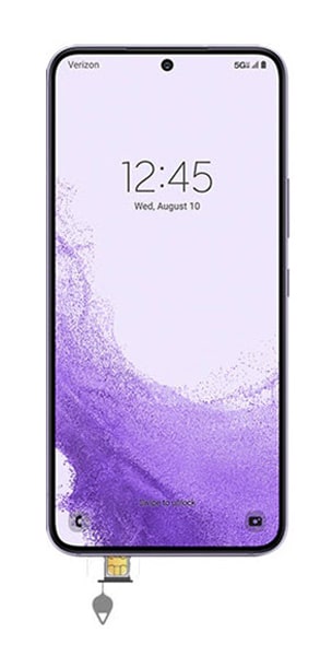 Vị trí khay sim trên Samsung S22 Plus